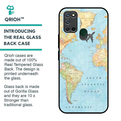 Travel Map Glass Case for Realme 7i