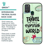 Travel Stamps Glass Case for Realme 7i