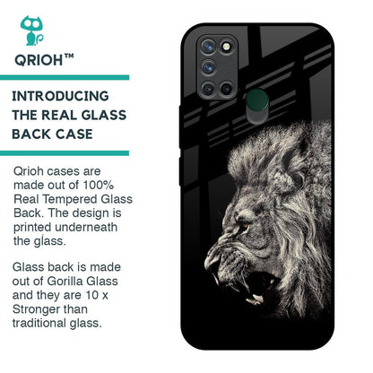 Brave Lion Glass Case for Realme 7i