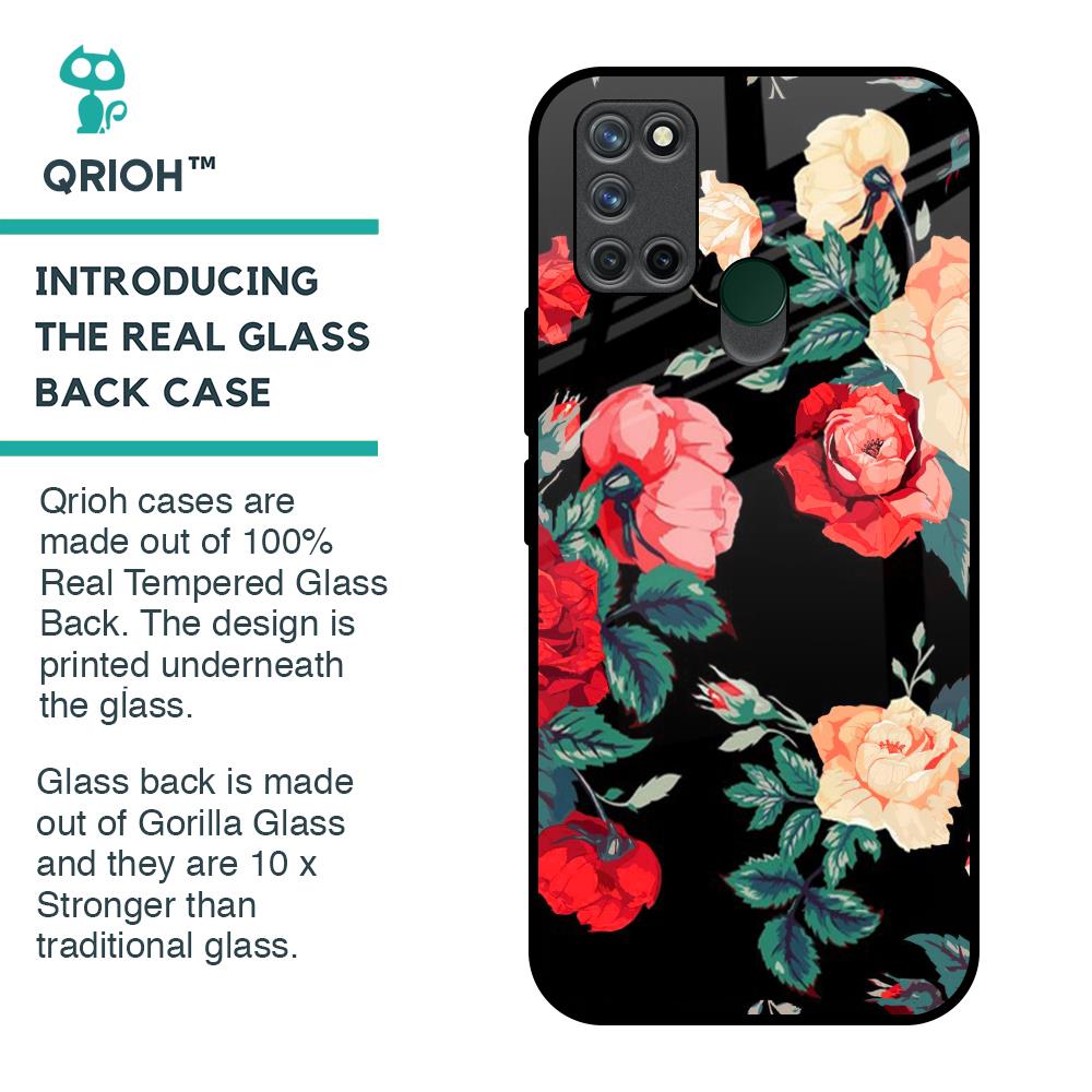 Floral Bunch Glass Case For Realme 7i