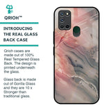 Pink And Grey Marble Glass Case For Realme 7i