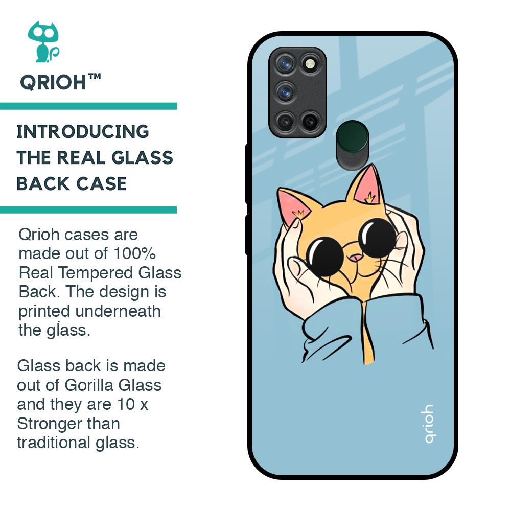 Adorable Cute Kitty Glass Case For Realme 7i