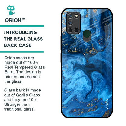 Gold Sprinkle Glass Case for Realme 7i