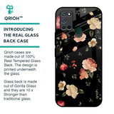 Black Spring Floral Glass Case for Realme 7i