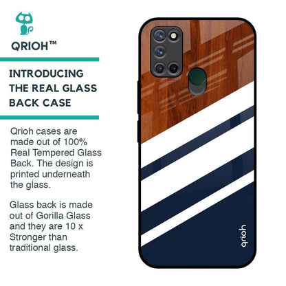 Bold Stripes Glass Case for Realme 7i