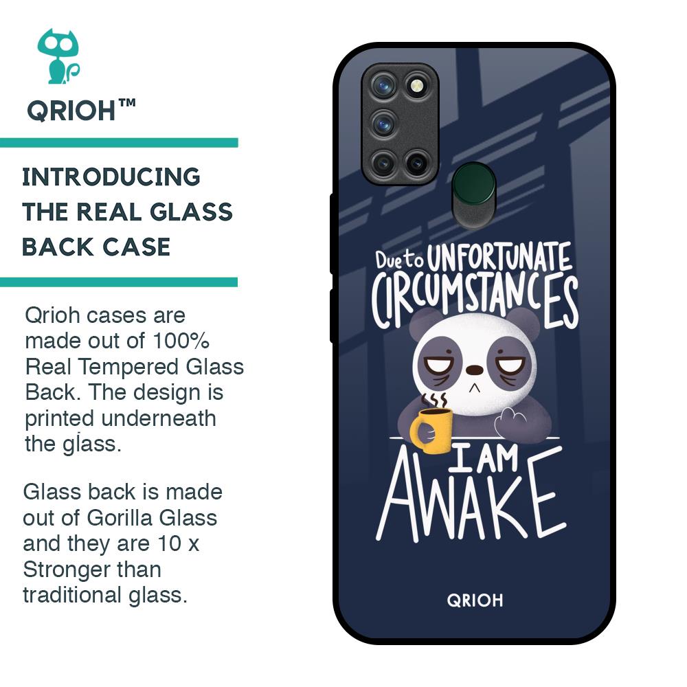 Struggling Panda Glass Case for Realme 7i