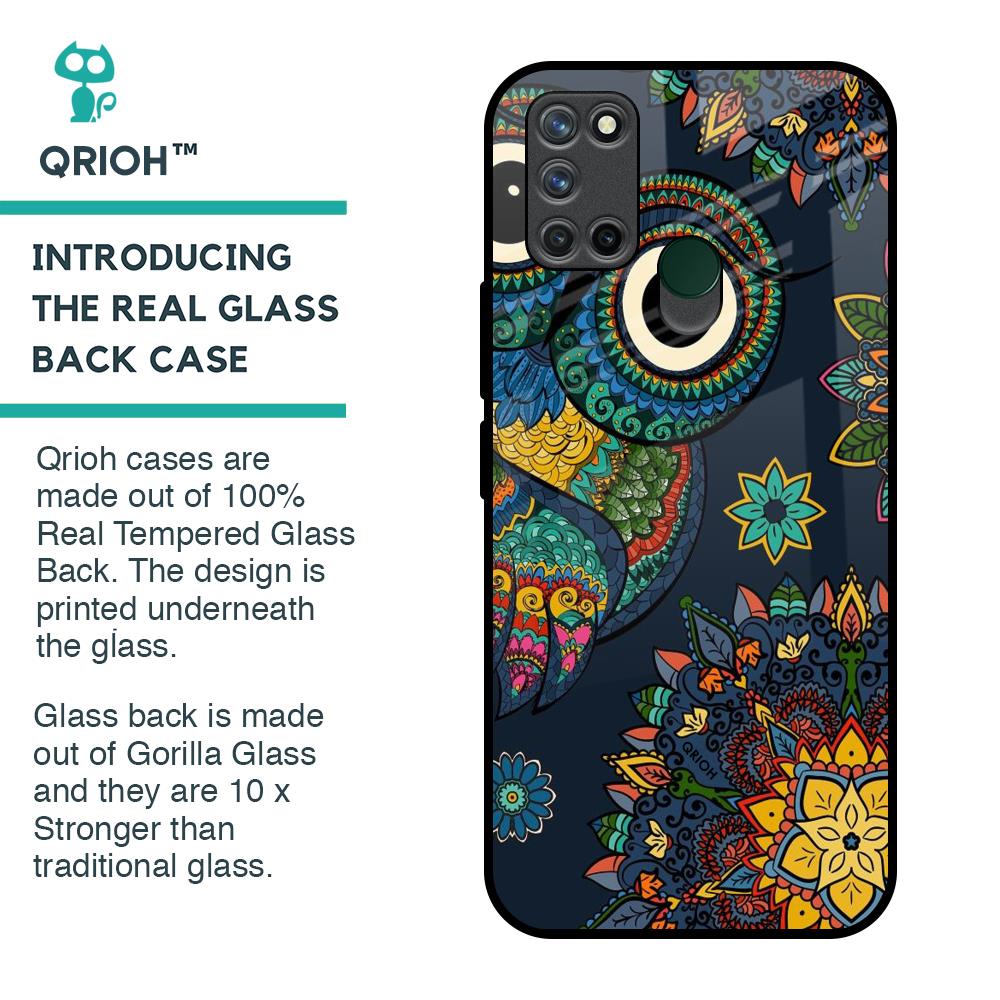 Owl Art Glass Case for Realme 7i
