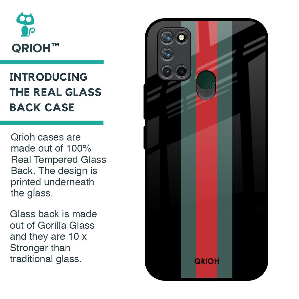 Vertical Stripes Glass Case for Realme 7i