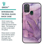 Purple Gold Marble Glass Case for Realme 7i