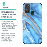 Vibrant Blue Marble Glass Case for Realme 7i