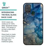 Blue Cool Marble Glass Case for Realme 7i