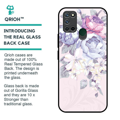 Elegant Floral Glass Case for Realme 7i