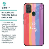 Lucky Abstract Glass Case for Realme 7i