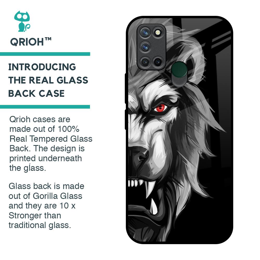 Wild Lion Glass Case for Realme 7i