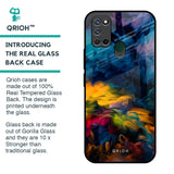 Multicolor Oil Painting Glass Case for Realme 7i