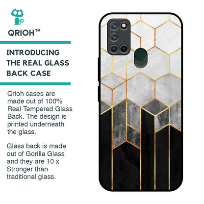 Tricolor Pattern Glass Case for Realme 7i