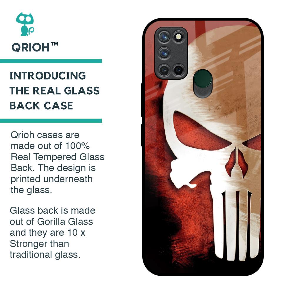 Red Skull Glass Case for Realme 7i