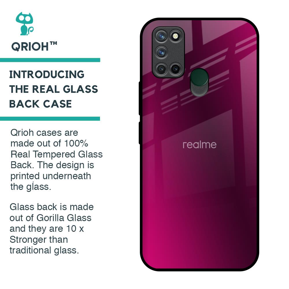 Pink Burst Glass Case for Realme 7i