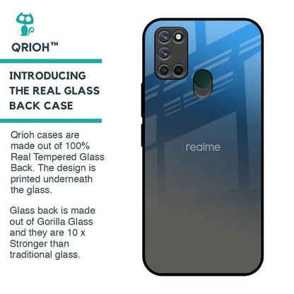 Blue Grey Ombre Glass Case for Realme 7i