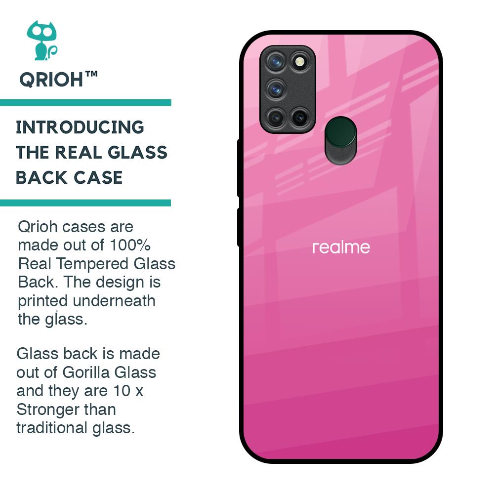Pink Ribbon Caddy Glass Case for Realme 7i