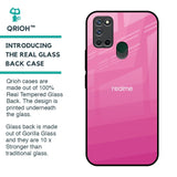 Pink Ribbon Caddy Glass Case for Realme 7i