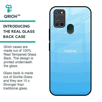 Wavy Blue Pattern Glass Case for Realme 7i