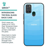 Wavy Blue Pattern Glass Case for Realme 7i