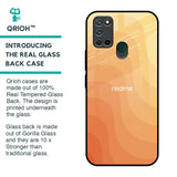 Orange Curve Pattern Glass Case for Realme 7i