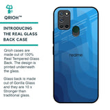 Blue Wave Abstract Glass Case for Realme 7i