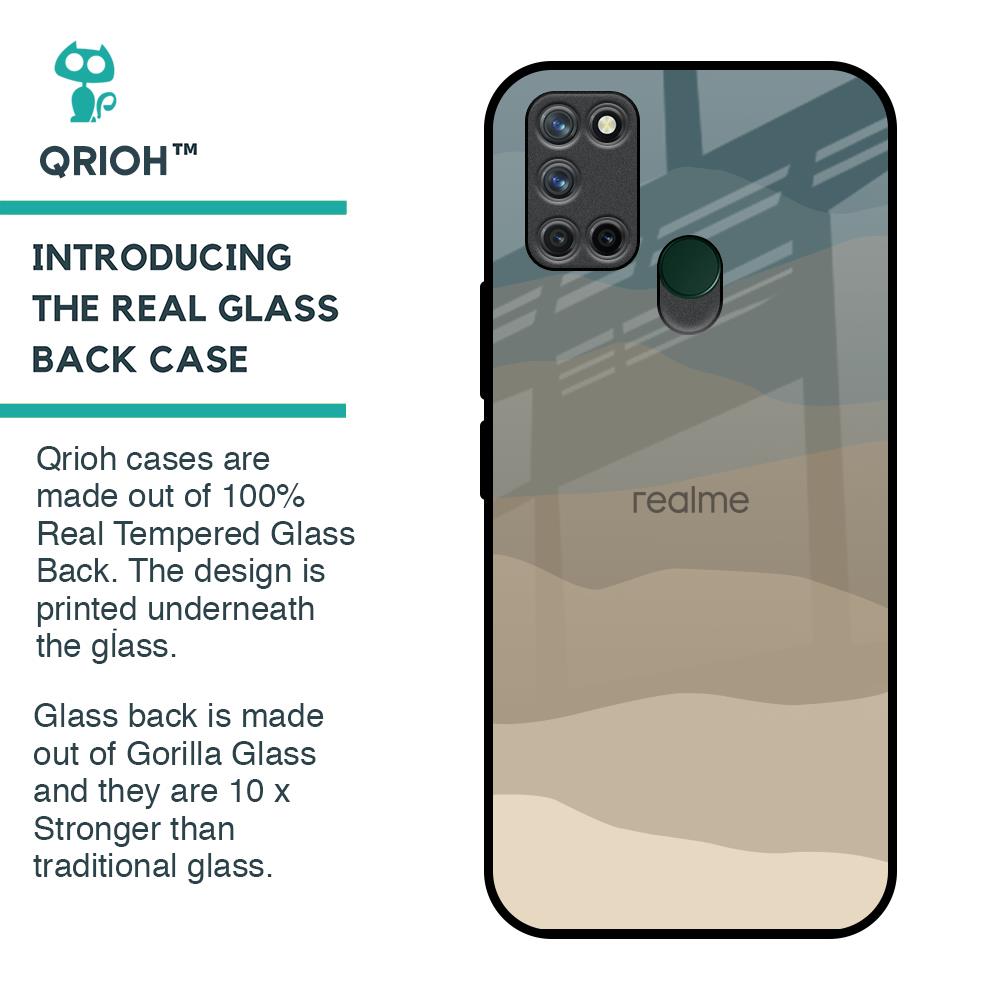 Abstract Mountain Pattern Glass Case for Realme 7i