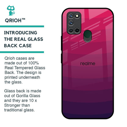 Wavy Pink Pattern Glass Case for Realme 7i