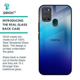 Blue Rhombus Pattern Glass Case for Realme 7i