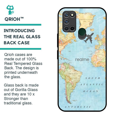 Fly Around The World Glass Case for Realme 7i