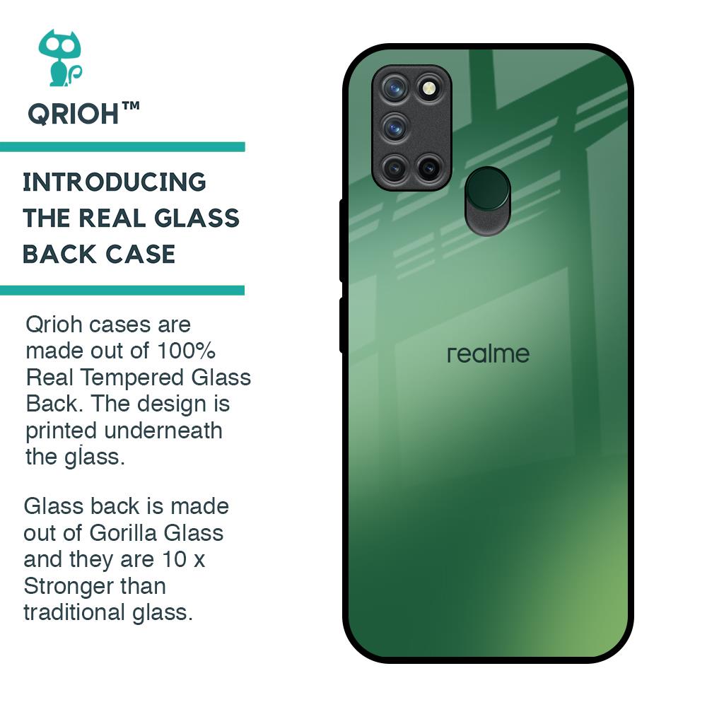 Green Grunge Texture Glass Case for Realme 7i