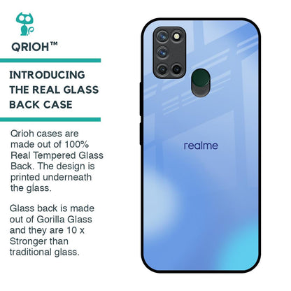 Vibrant Blue Texture Glass Case for Realme 7i