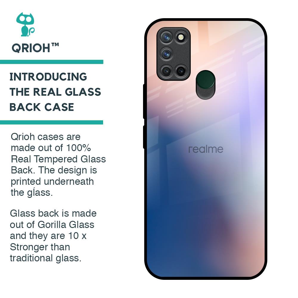Blue Mauve Gradient Glass Case for Realme 7i