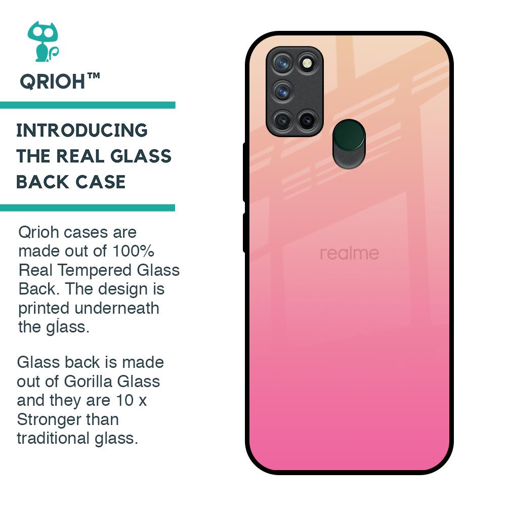 Pastel Pink Gradient Glass Case For Realme 7i