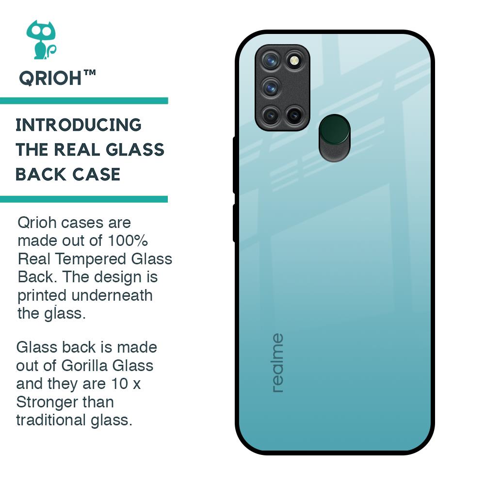 Arctic Blue Glass Case For Realme 7i