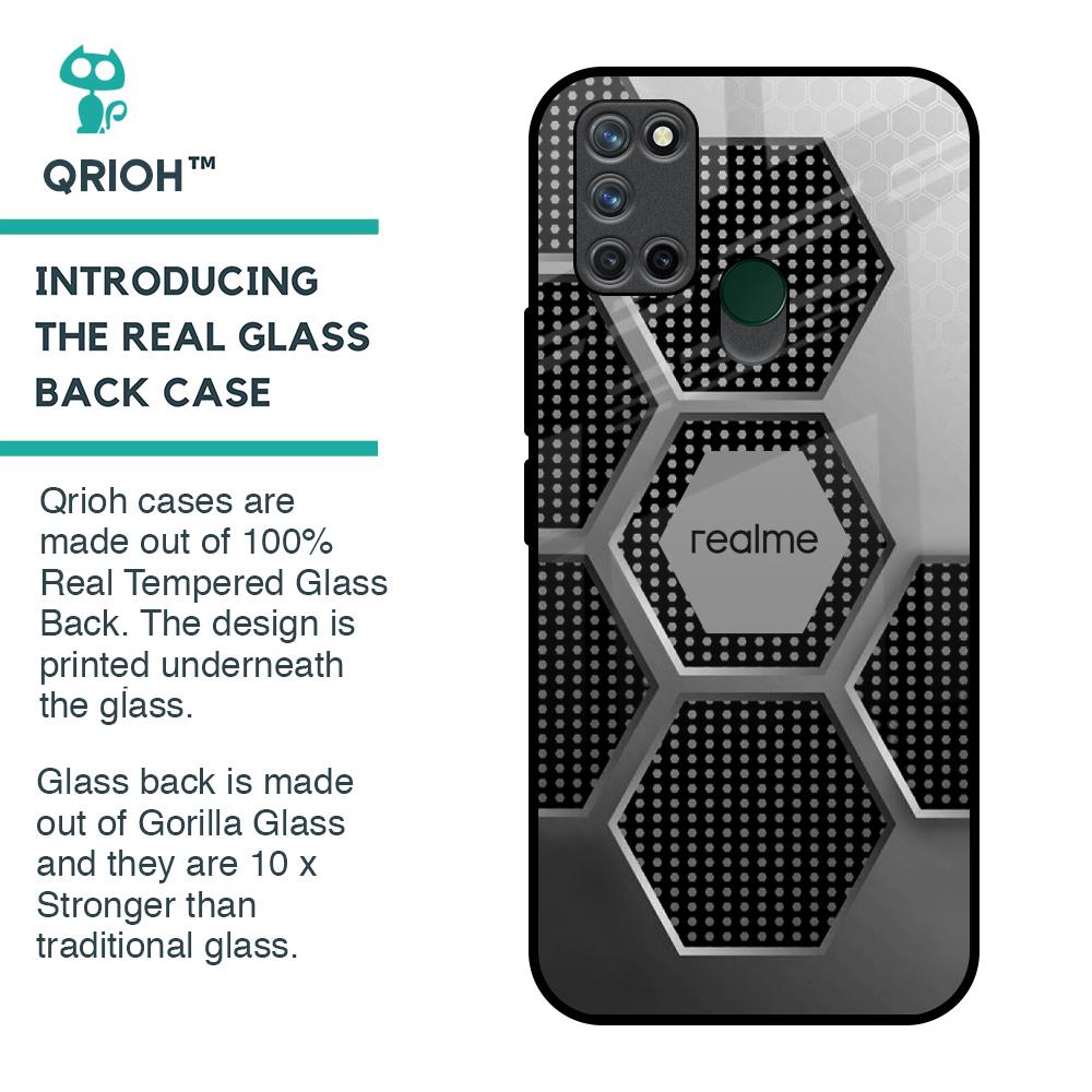 Hexagon Style Glass Case For Realme 7i