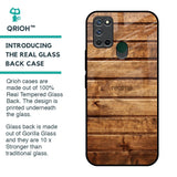 Wooden Planks Glass Case for Realme 7i