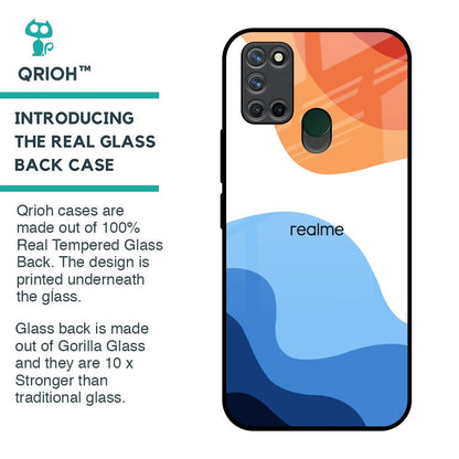 Wavy Color Pattern Glass Case for Realme 7i