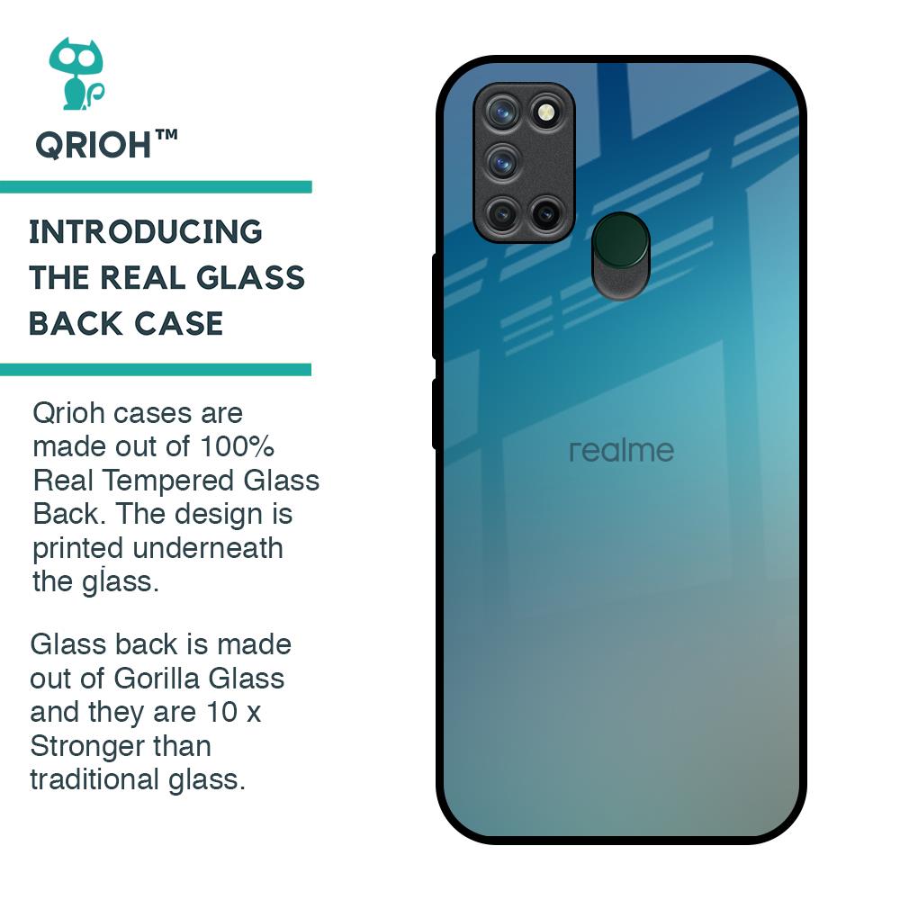 Sea Theme Gradient Glass Case for Realme 7i