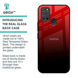 Maroon Faded Glass Case for Realme 7i