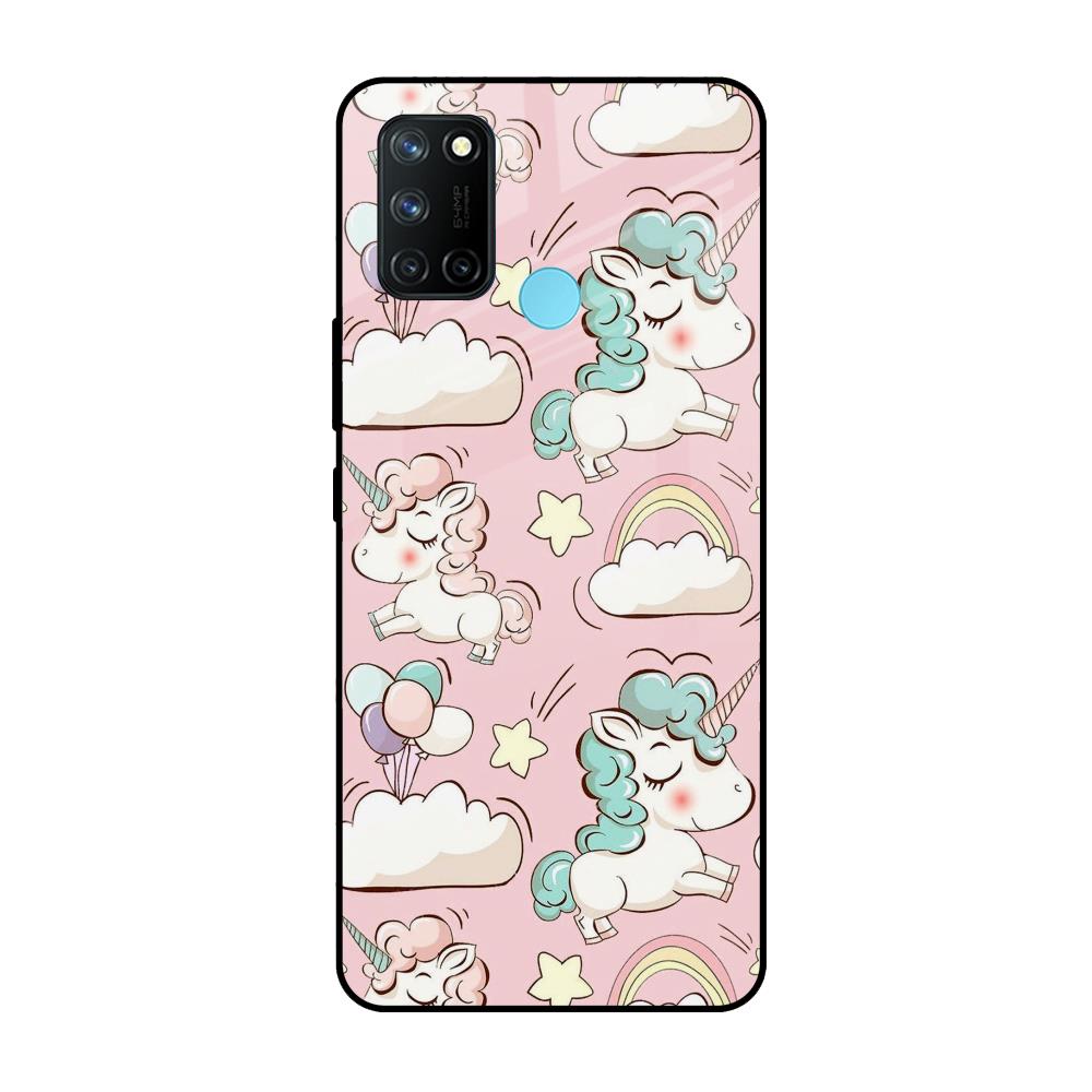 Balloon Unicorn Realme 7i Glass Cases & Covers Online