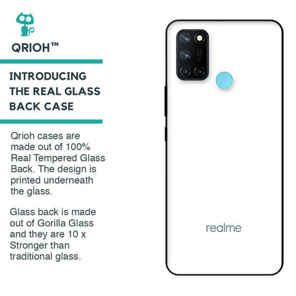 Arctic White Glass Case for Realme 7i