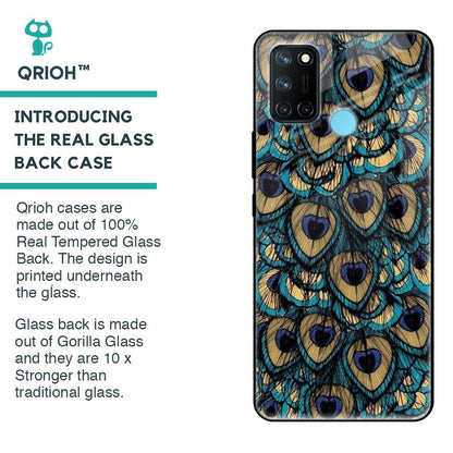 Peacock Feathers Glass case for Realme 7i