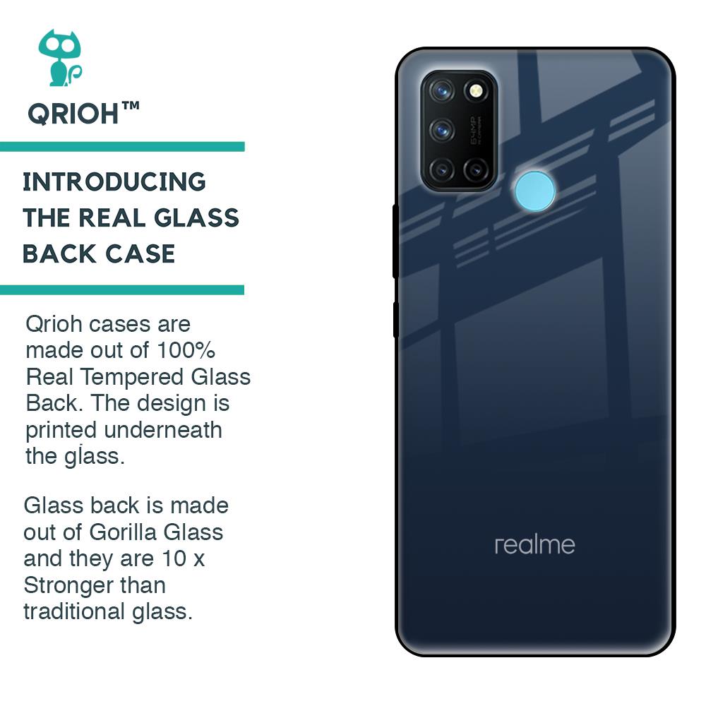 Overshadow Blue Glass Case For Realme 7i