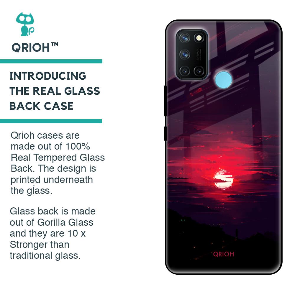Morning Red Sky Glass Case For Realme 7i
