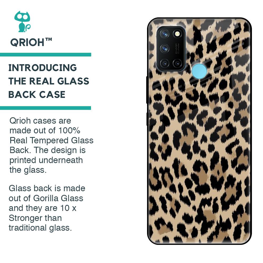 Leopard Seamless Glass Case For Realme 7i