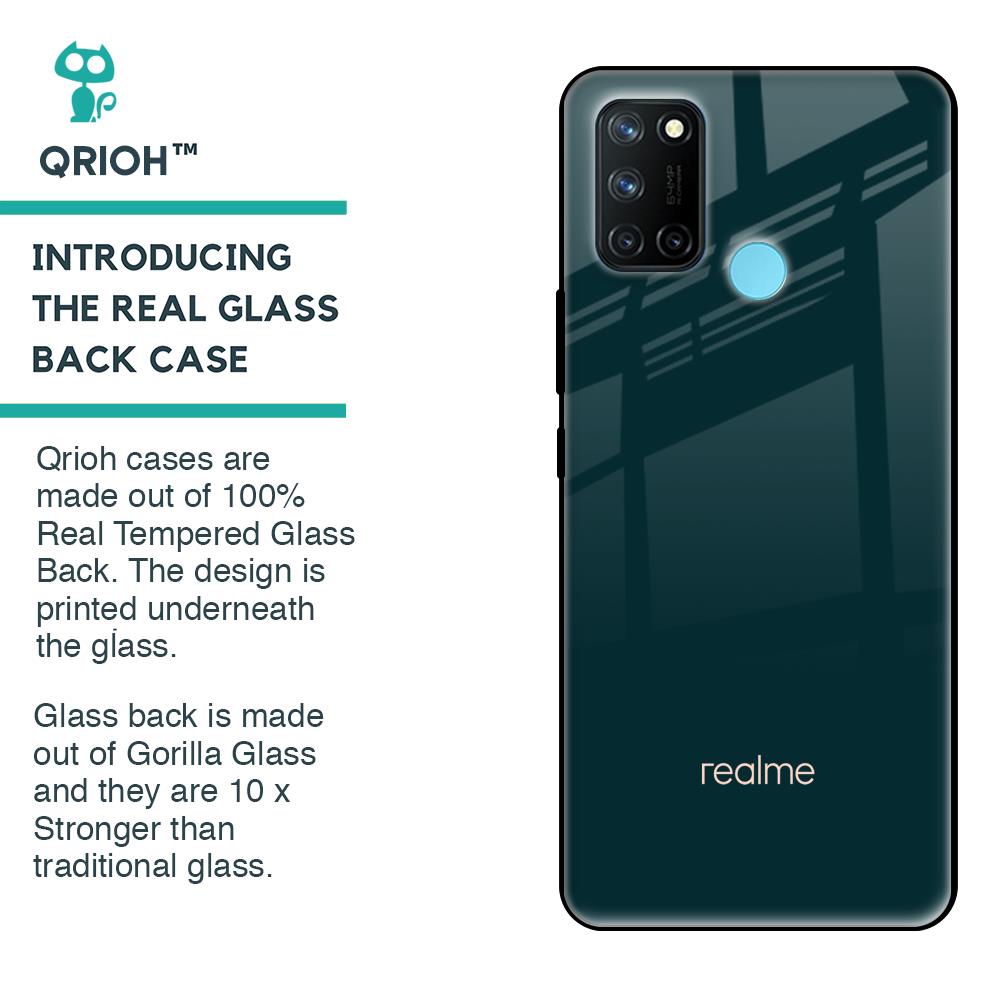 Hunter Green Glass Case For Realme 7i